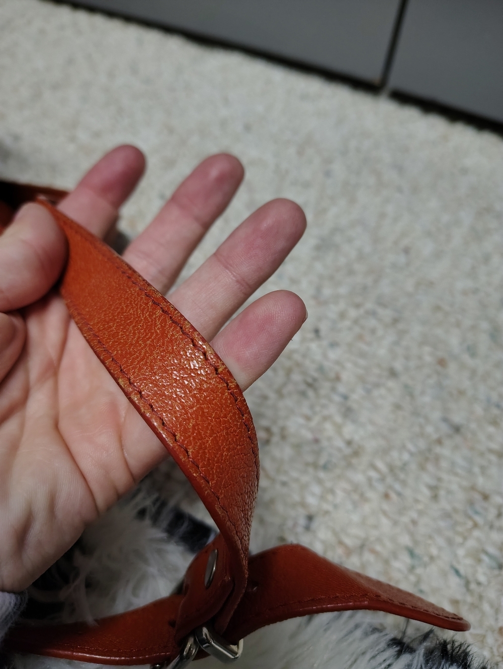 Proenza Leather Messenger Satchel | OS | Orange - Picture 8 of 12